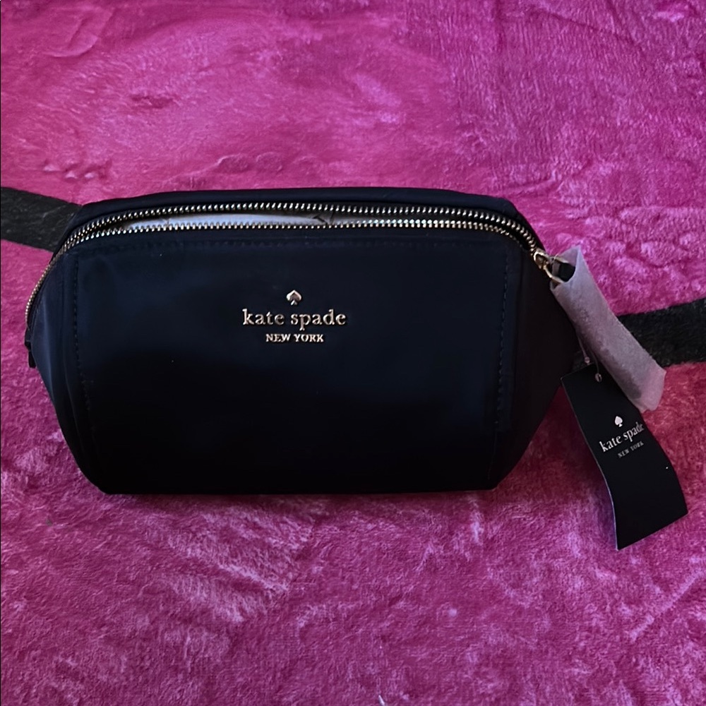 black kate spade makeup bag